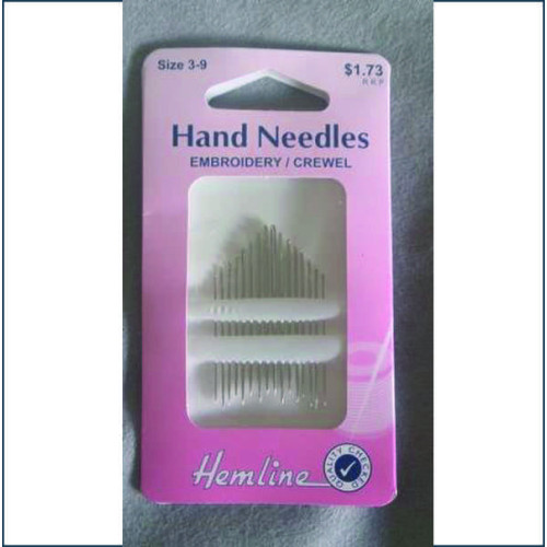 Hand Needles with plain silver metal eyes